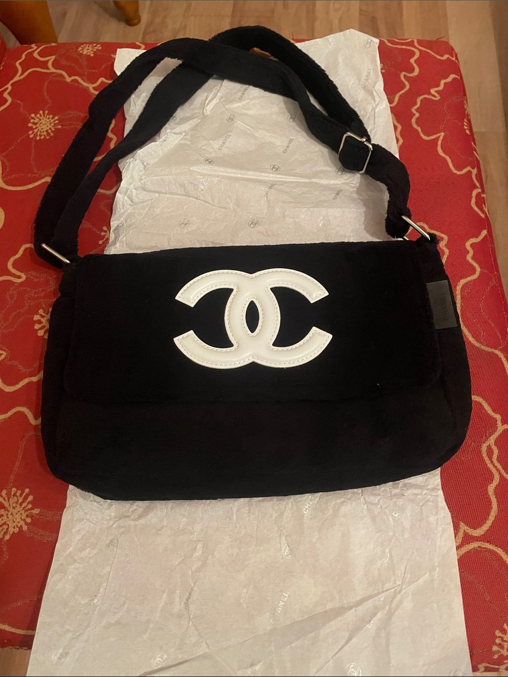 Precision VIP Black Crossbody Bag with White CC Emblem